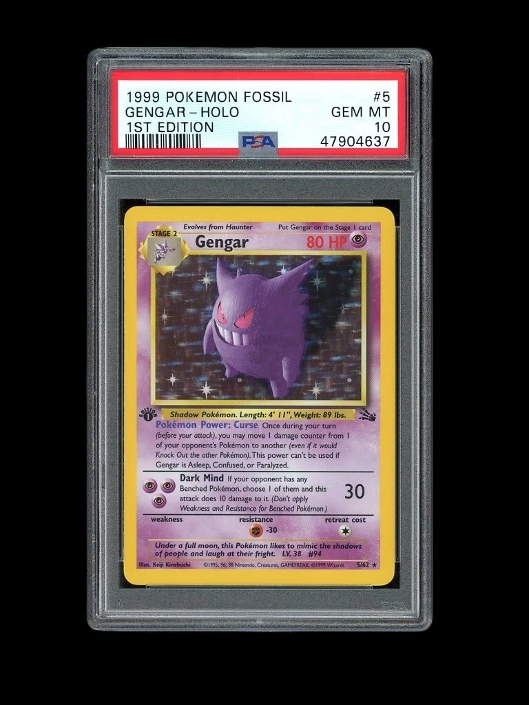 ゲンガー EX 1st Edition Gem Mint 10 POKEMON PSA 10 GEM MINT 1999 GENGAR 1ST EDITION FOSSIL SET