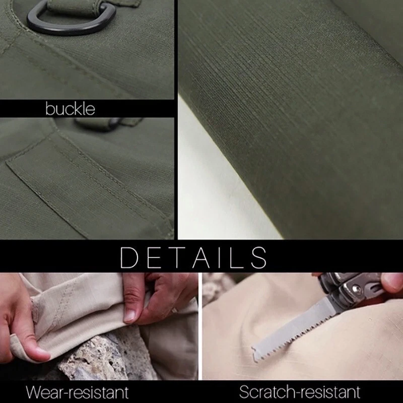 Pantaloni cargo tattici da città Pantaloni classici multitasche militari per es - Immagine 4 di 4