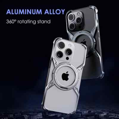 For Apple iPhone 16 15 14 13 Pro max Magnetic Metal Armor X Type