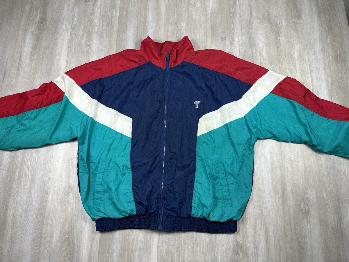 【MISCHIEF】25ss COLOR BLOCKED TRACK ZIP-UP Vintage Todd 1 Track Jacket Mens Large Colorblock Nylon