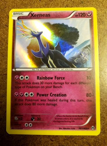 2015 POKEMON TCG XERNEAS XY BREAKthrough (BKT) HOLO FOIL! HOLO RARE! #107/162 NP - Picture 6 of 14