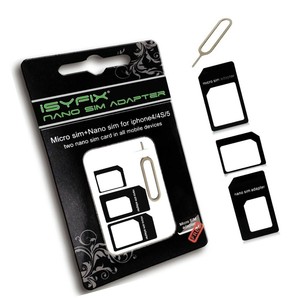 Isyfix Sim Card Adapter Nano Micro Standard 4 In 1 Converter Kit