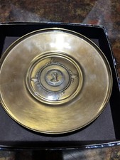 Vintage Bates And Klinke Brass/Glass Lincoln Plate