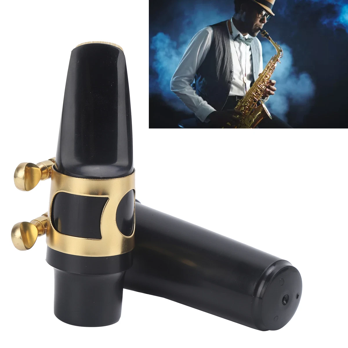 Portable Zebra Mini Saxophone with Alto Mouthpiece