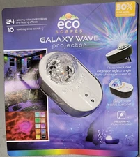 EcoScapes Galaxy Night Light Projector Laser Starfield & Nebula w/Sleep Sounds