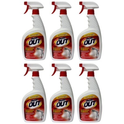 Iron OUT Rust Stain Remover Spray, 24 fl oz (6 Pack)