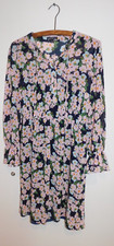 J Crew Mercantile Drapey Tie Front Floral Dress Buttons