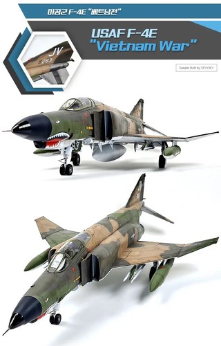 Academy 1/32 USAF F-4E "Vietnam War" Phantom Aircraft Plastic Model Kit #12133 - Photo 3/3