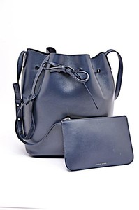 leather drawstring bucket bag
