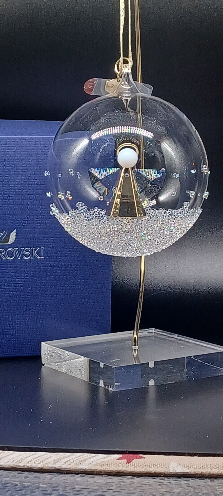 New 100 SWAROVSKI Crystal Angel Halo Annual Edition 2022 Ball Ornament