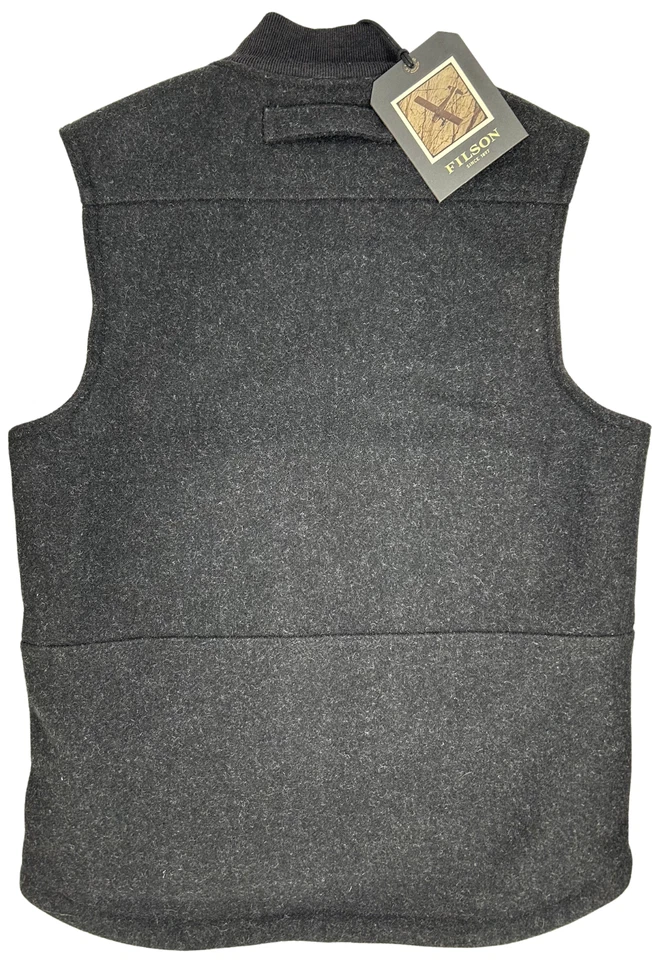 Chaleco de trabajo de lana Filson Forrado Mackinaw | Carbón | X-Pequeño Foto 2 de 4
