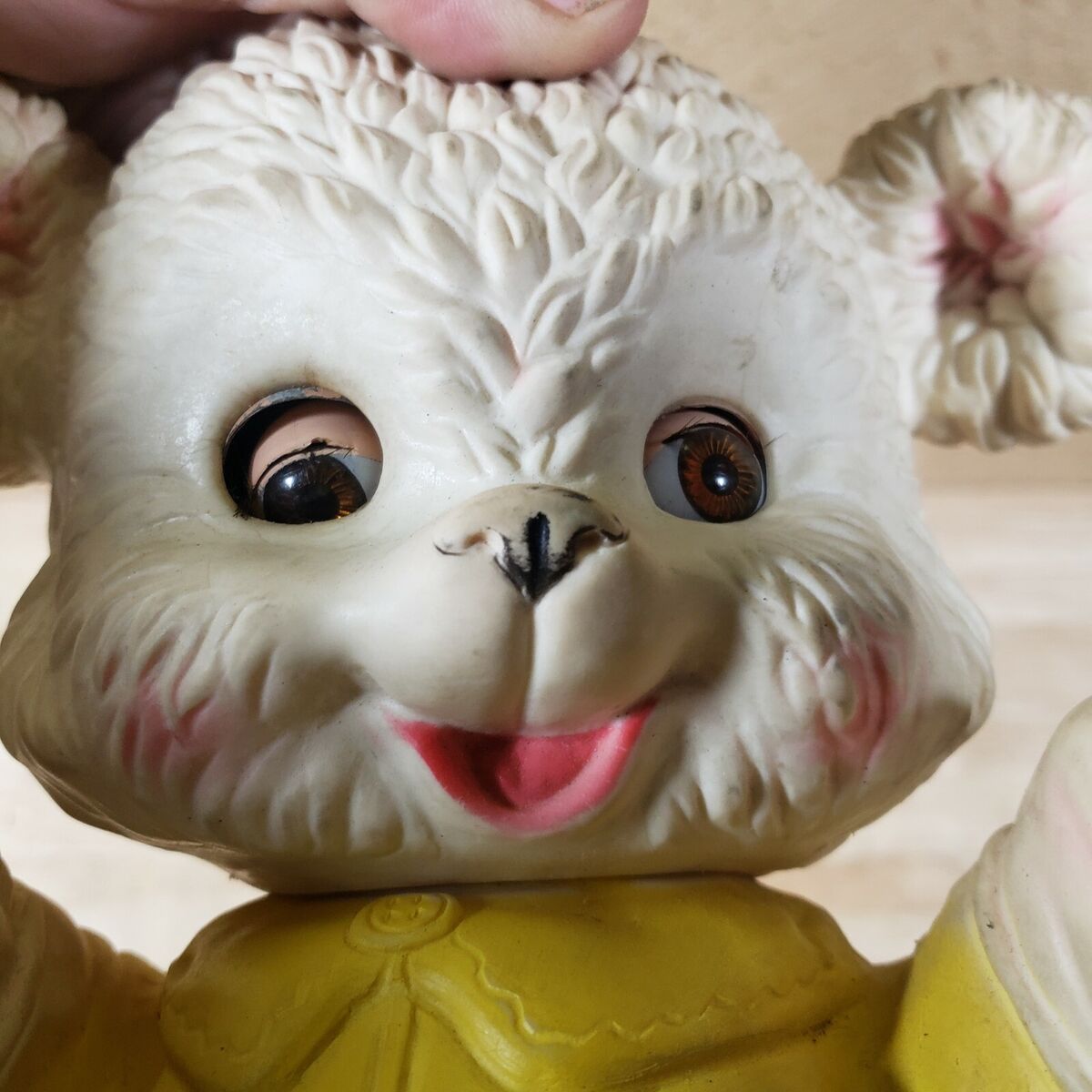 Vintage Edward Mobley Arrow Rubber Face Squeaky Bear with Vintage Edward Mobley Arrow Rubber Face Squeaky Bear with