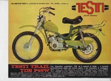 advertising Pubblicità MOTO TESTI TRAIL TDB P4SW 75-MOTOITALIANE MOTOSPORT EPOCA