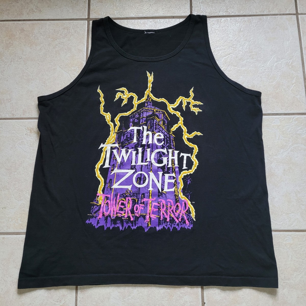 Disney Twilight Zone Tower Of Terror Vintage Tank Top Graphic 90s 25"X29" No Tag