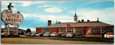 Covey's Little America Wyoming 1950s Oversize Postcard Travel Center Lounge