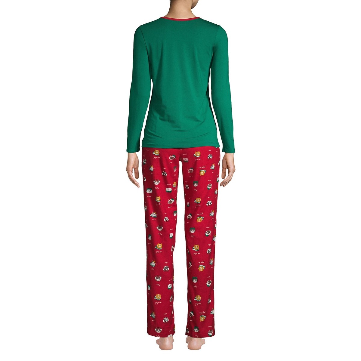 Cotton Pajama Happy Camper Pajamas Walmart Joyspun Intimates