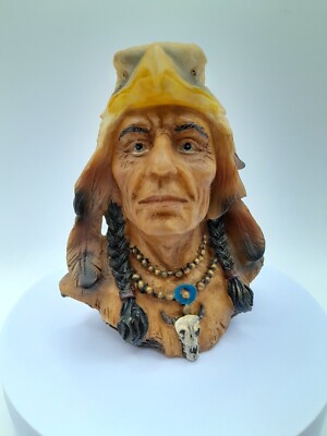 Indianer Indianer Koch Figur mit Adler auf dem Kopf 11 cm
