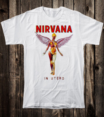 Retro Tee T Shirt 100% Cotton 90's Music Rock Grunge Nirvana In