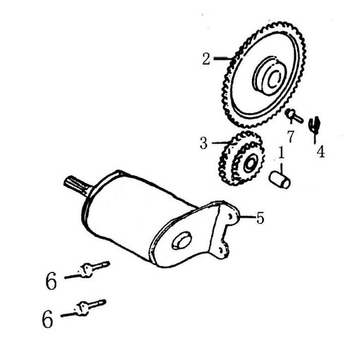 MOTOR DE ARRANQUE PARA ROKETA MC-54 MC-13 MC-68A-250 250CC 250 TOURING SCOOTER NUEVO - Imagen 5 de 6