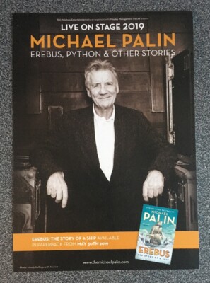 Michael Palin Erebus, Python & andere Geschichten live auf der Bühne 2019 A5 Promo Flyer 