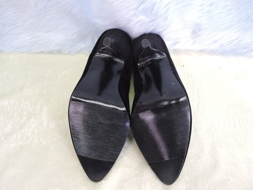 Black Suede stilettos from Jante. New Old Stock. Size Womens 10 Mens 8.5 - Picture 10 of 12