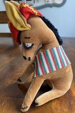 Vintage Dakin Dream Pets Pancho Donkey, Red Sombrero, Made in Japan