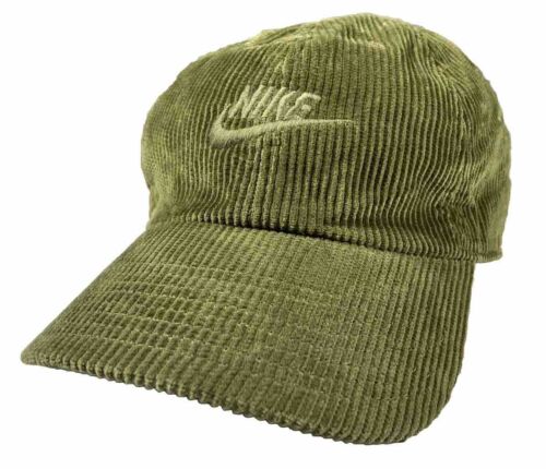 Nike Corduroy Green Hat Adjustable Heritage86 Baseball Strapback Cap - Photo 1/17