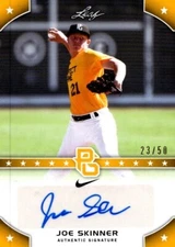 JOE SKINNER 2015 Leaf Perfect Game National Showcase Auto Yellow #/50 #PG-JS3