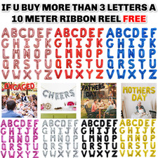 16" Letters Foil Balloons Number Custom Wedding Happy Birthday Party Decor UK