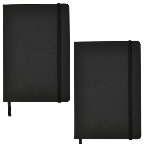 Classic A5 Notebook Hardback Cover & Ribbon Marker with Elastic Closure Diary - Picture 42 of 49