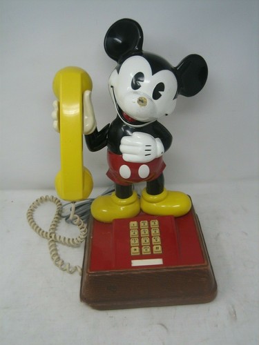 vintage 1976 mickey mouse touch tone telephone vtg disney 15 inch tall vtg phone - Picture 1 of 11