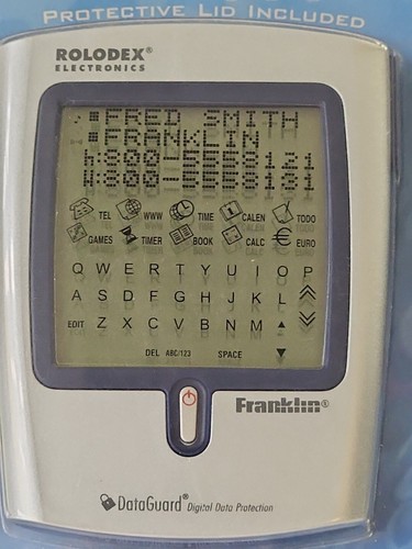 Écran tactile style palmier Franklin Rolodex RF-8121-01 384 Ko port série PDA CXN - Photo 3 sur 5