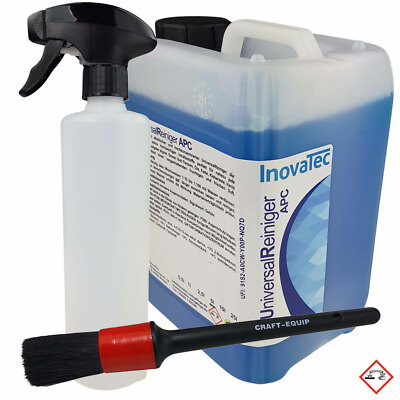 InovaTec 5 Liter Universalreiniger APC + Flasche + Pinsel Multireiniger Kfz Auto