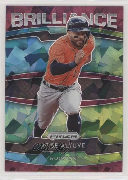 2020 Panini Prizm Brilliance Burgundy Cracked Ice Prizm /25 Jose Altuve #B-7