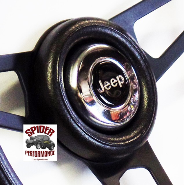 19761986 CJ5 CJ7 steering wheel JEEP 13 3/4" BLACK 3 SPOKE eBay