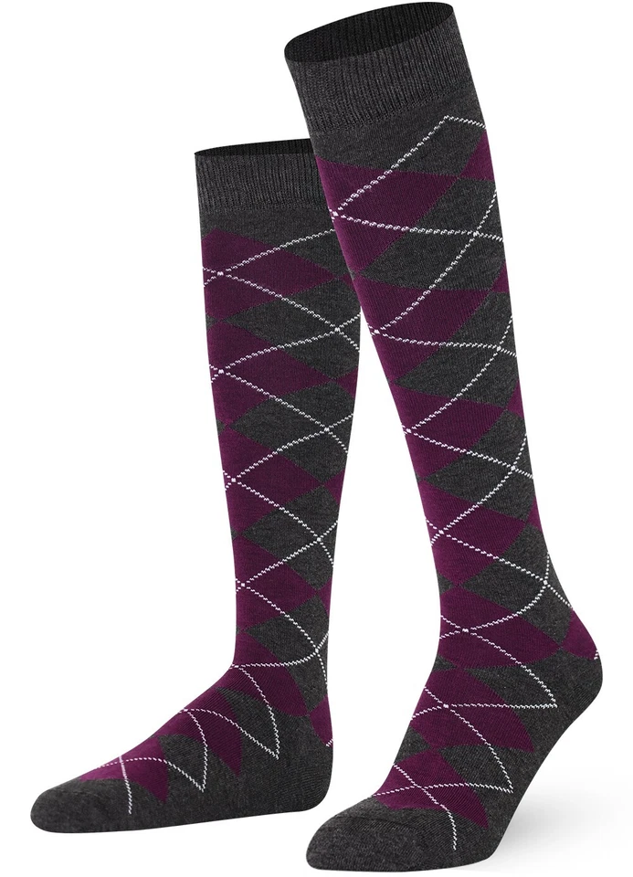 Calcetines Mysocks unisex hasta la rodilla varios colores Argyle Foto 2 de 4