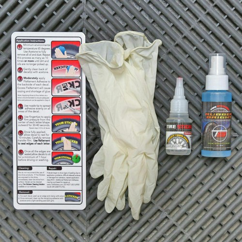Tire Lettering - MICHELIN w/ Flags - 1.50" for 19"20"21" (8 Stickers in WHITE) - Picture 5 of 5