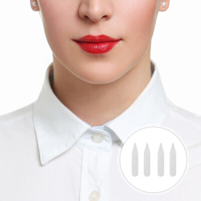 300PCS Transparent Nylon Shirt Collar Insert Collar Insert Support Collar  Stay | eBay