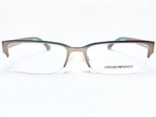 NEW Emporio Armani EA1033 3003 Mens Gunmetal Half Rim Eyeglasses Frames 55/17