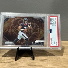 2023 Panini Prizm Football CJ Stroud Fireworks RC #F-10 Houston Texans PSA 9
