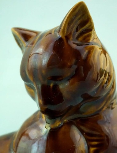 LA FARNESIANA PARMA Italy Carlo Corvi Sculpture figurine majolica cat animal - Picture 22 of 24