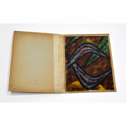 Antique SALESMAN SAMPLE(?) Painted Tile/Panel "COLUMBIAN ART METAL WORKS" (2of8) - Bild 5 von 7