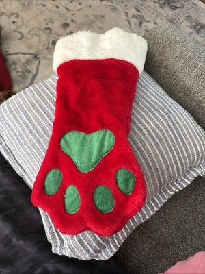 Christmas Stocking For Furbaby Red Paw Dog Or Cat Gift