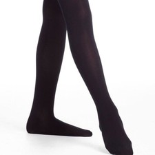 Freestyle Danskin Girls  Size 4-6x Black Footed Tights Dance Cheer Performance