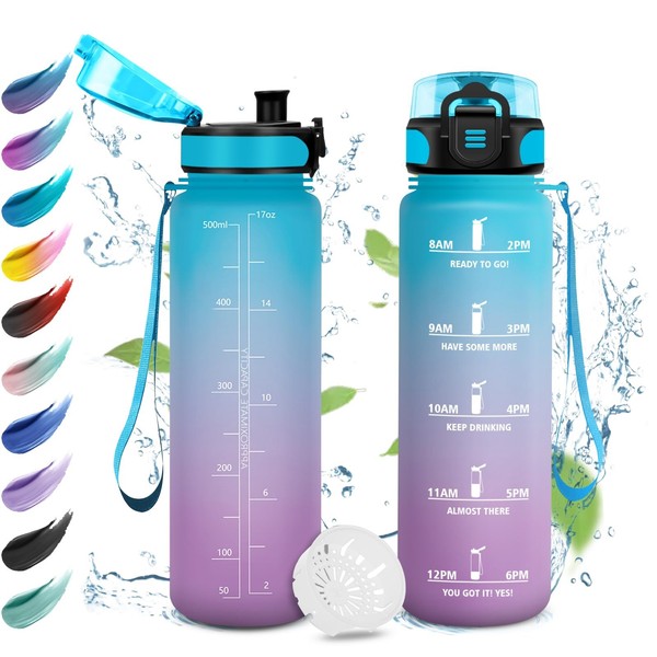 Trinkflasche Kinder 500Ml Auslaufsicher KohlensäUre Sport Schule BüRo-image