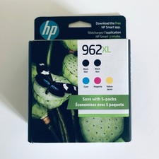 Genuine HP 962XL 6ZA57AN Black/Cyan/Magenta/Yellow OEM Ink 5 Pack Set 4/2027