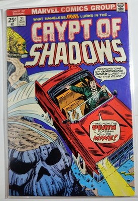 1975 Crypt of Shadows #21 Doom Cliff Skull Hannigan Cover Horror VG+ 4.5 Finale