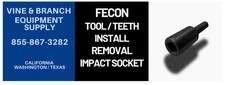 FECON  TOOL / TEETH  INSTALL AND REMOVAL HEX IMPACT SOCKET 3/4
