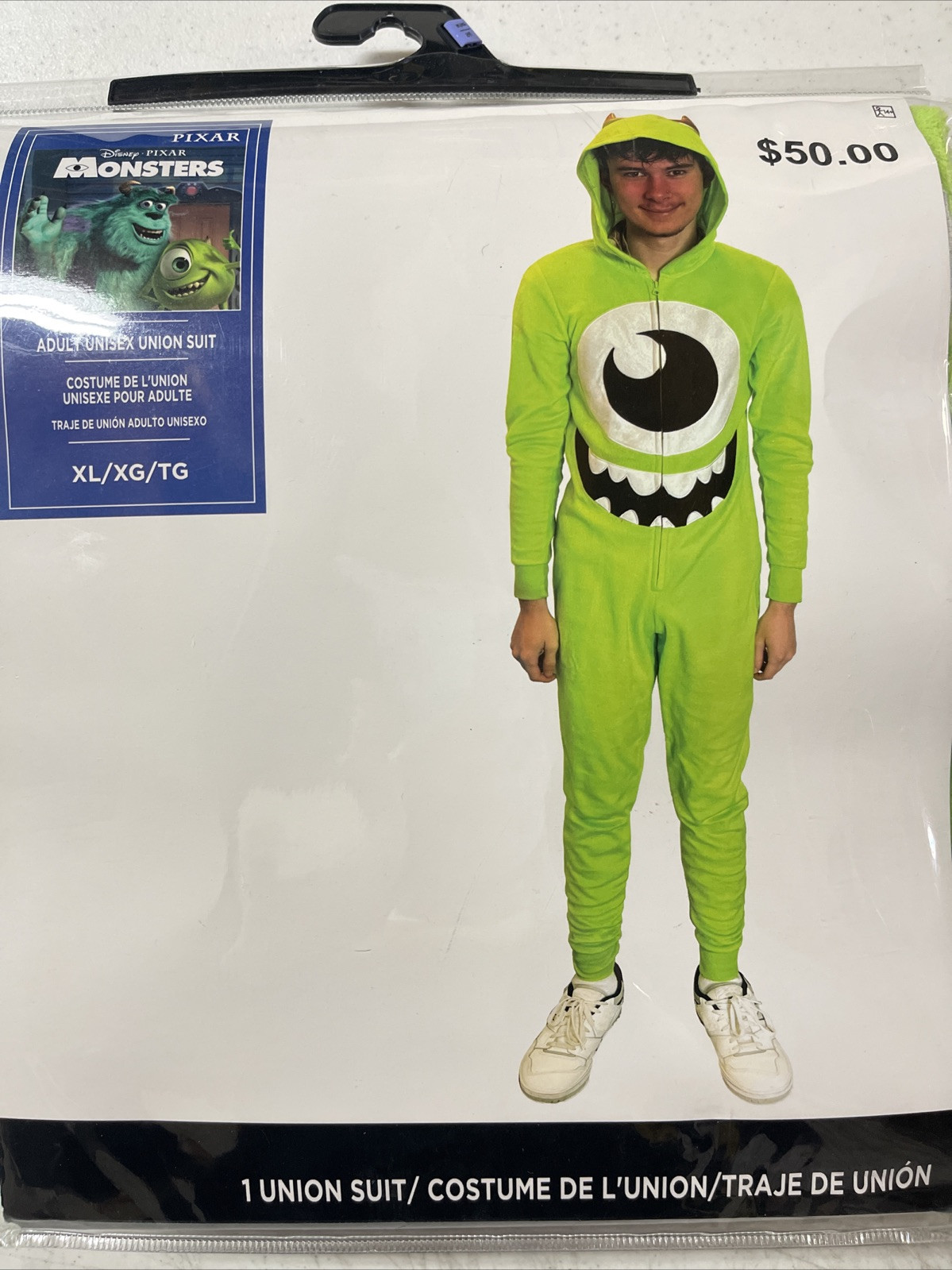 Disney Monsters Inc Mike Wazowski Kigarumi Adult Costume Pajama Union Suit  XL