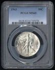US Coin 1943 Walking Liberty SILVER Half Dollar PCGS MS65 GEM NO RESERVE!